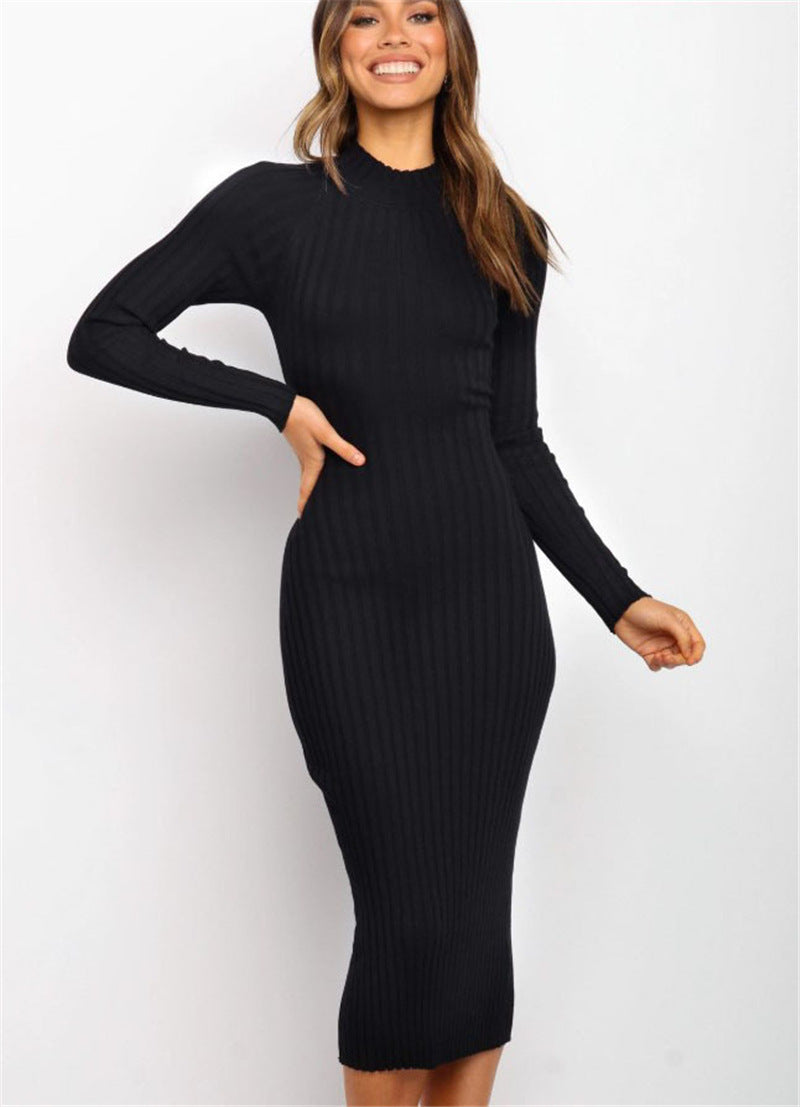 Chic Bow Back Sweater Dress