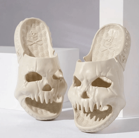 Skull Design Slippers - Fabric of Cultures