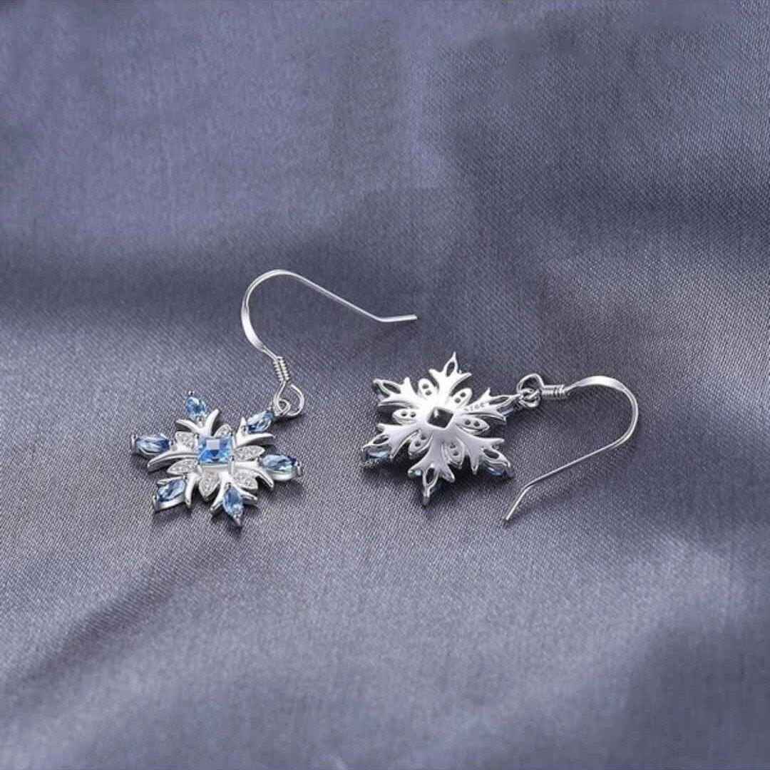 Chic Ice Skyline Princess Earrings - Fabric of Cultures