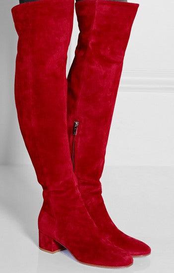 Flat Boots Over The Knee Women's Boots - Fabric of Cultures