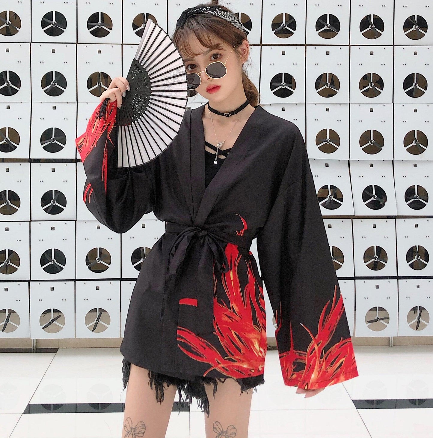 Vintage printed kimono - Fabric of Cultures
