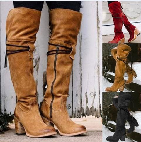 Warm Boots Over The Knee - Fabric of Cultures