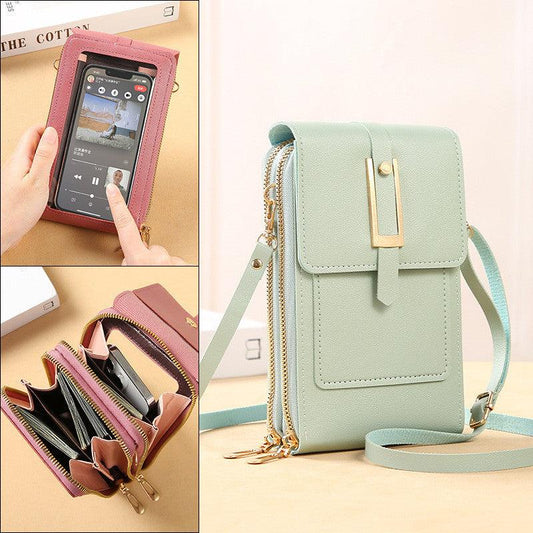 Women's Shoulder Bag Transparent Multifunctional Touch Screen Phone Bag - Fabric of Cultures